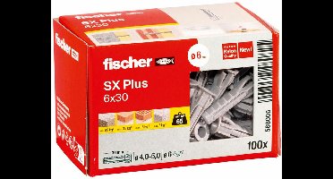 plug fischer SX 6 voor spaanplaatschroef (100st.)