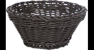 Cosy & Trendy broodmand - zwart - kunststof - rond - D15 x H7 cm