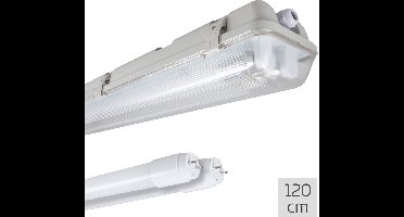 LED's Light Dubbele LED TL lamp 120 cm - compleet met LED buizen - Binnen en buiten - 4200 lm