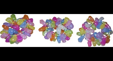 Armbanden met gekleurde stenen set van 3 stuks.