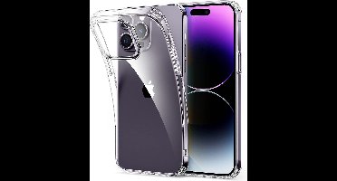 Hoesje voor iPhone 15 Pro Max backcover Shockproof siliconen Transparant
