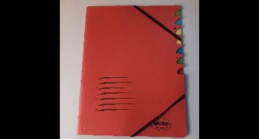 Multo Sorteermap Karton 7 vaks Rood 10 stuks