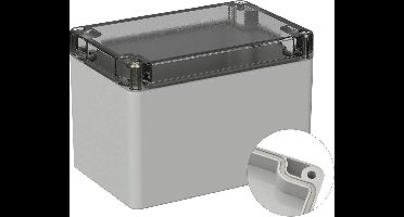 TRU COMPONENTS TC-9065504 Outdoorbehuizing 120 x 80 x 85 Polycarbonaat Grijs-wit (RAL 7035) 1 stuk(s)