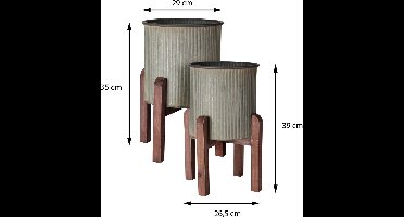 PLANTENBAK GERIBBELD SET 2STS