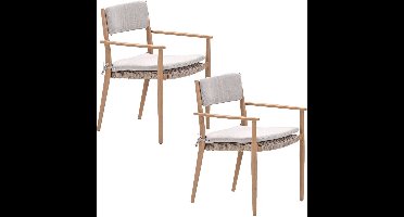 Garden Impressions Lily tuinstoel light teak - 2 stuks