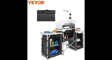 X-Qlusive - buiten kampeer keuken - campingkeuken - opvouwbaar - 174x46x176cm opengeklapt - 78x48x14cm ingeklapt