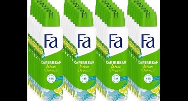 Fa Deospray - Caribbean Lemon 150 ml - Voordeelverpakking 24 stuks