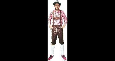 Faram Lederhose Heren Jupp lang  Bruin - L