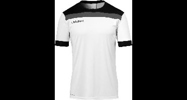Uhlsport Offense 23 Shirt Korte Mouw Heren - Wit / Zwart / Antraciet | Maat: XL