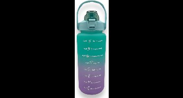 Drinkbeker Met Time Markers 2 Liter Paars en Cyan