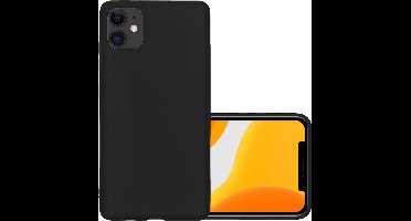 Hoesje - Geschikt voor Apple iPhone 11 - Sterk & Shockproof - Hoes Cover - Siliconen Case - Zwart