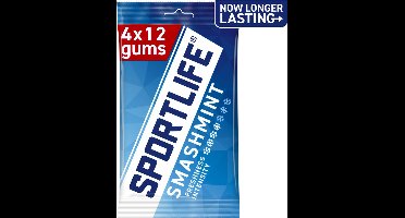 Sportlife Smashmint - Kauwgom - Mint - 48 Stuks - 12x4 Pack