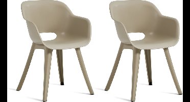 Keter Akola Tuinstoelen - 2 stuks - 56,5x55x80cm - Salie Groen