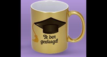 Mok IK BEN GESLAAGD (goud)