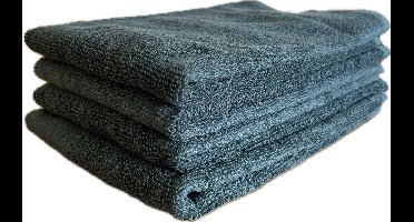 Keukenhanddoeken badstof - set van 4 mooie dikke handdoeken - 50x50 cm - groen - 100% katoen