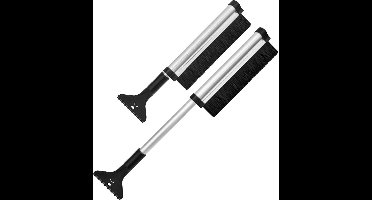 MikaMax Extendable Ice & Snow Scraper - Uitschuifbare ijs & sneeuwschraper - Uitschuifbaar tot 65 cm - ABS & Aluminum - Auto accessoire - Auto gadget