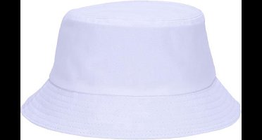 *** Hoed Festival Zomer - Bucket Hat - Vissershoedje - Wit - Zonnehoed - van Heble® ***