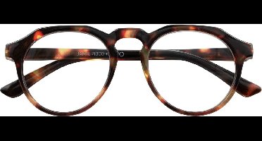 I Need You Jamie Leesbril +3.00 Bruin gevlekt rond montuur met gehoekte bovenzijde