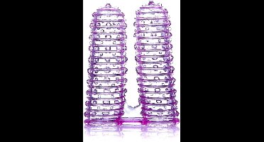 Power Escorts - Vinger Vibrator - Magic Wonderful Fingers - Flexibele Tpr - Paars - Lengte 7,5 cm - Sterke blister