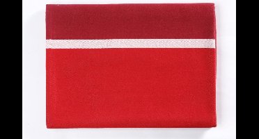TINT BANDE RAYE SATIN TAFELNAP 150X250 CHILI/PORTO