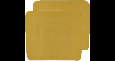 Meyco Baby Uni aankleedkussenhoes - 2-pack - honey gold - 85x75cm