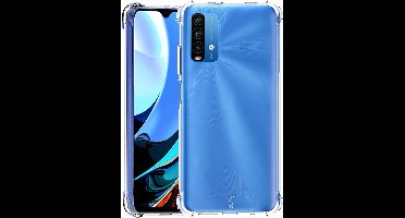 Hoesje geschikt voor Xiaomi Redmi 9T - Anti Shock Proof Siliconen Back Cover Case Hoes Transparant