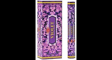 HEM Wierook - Violet - Slof / Voordeelbox (6 Pakjes / 120 stokjes)