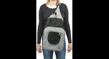 Trixie Hondentas Savina Buik Zwart / Grijs