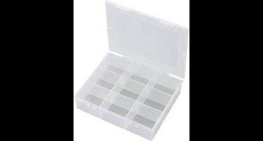 TRU COMPONENTS E-112-1 Assortimentsdoos (l x b x h) 190 x 145 x 42 mm Aantal vakken: 9 Vaste onderverdeling 1 stuk(s)