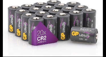 GP Extra Lithium CR2 batterij - 20 stuks batterijen CR2 3V (DLCR2, CR15H270, CR17355 ) voor Smart Home, outdoor applicaties, Golf-afstandsmeter enz.