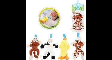 Toi Toys BV Speenknuffel - Zachte pluche knuffel voor speen - Hand-oog coördinatie