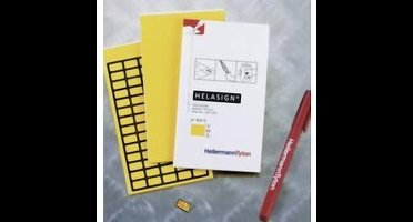 HellermannTyton 598-92427 TAG124FB-270-YE Kabeletiket Helasign 19 x 11 mm Kleur van het label: Geel Aantal etiketten: 4