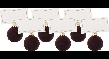 Naamkaarthouders 6 stuks Rood fluwe