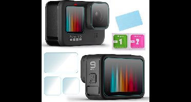 MOJOGEAR Screenprotector voor GoPro Hero 9 / GoPro Hero 10 / GoPro Hero 11 / GoPro Hero 12 - Gehard Glas (complete set)