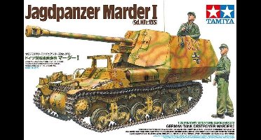 Tamiya Modelbouwpakket Militaire voertuigen - 35370 Dt. Sd.Kfz.135 Marder I Jagdpanzer Tank Plastic - 1:35 - Modelbouw