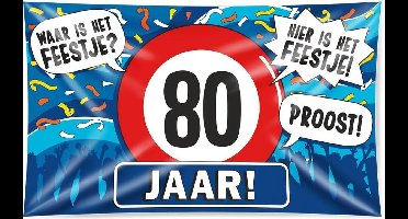 Paperdreams - Gevelvlag XXL - 80 Jaar (150 x 90 cm)