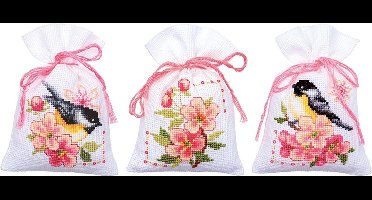 Vervaco - Kruidenzakje kit - Meesjes in bloesems set van 3 - PN-0182726 - Borduren - Borduurpakket - Borduurpakket volwassenen - Borduurpakket kind