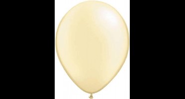 100 st Grote Ivoor metallic ballonnen.