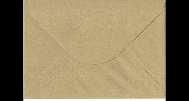 Benza wenskaart enveloppen langwerpig 16,2 x 11,4 cm = C6 - Bruine kraft - 40 stuks
