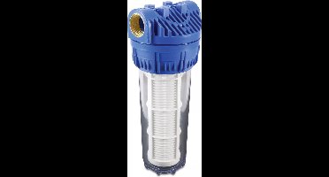 Mega Waterfilter 10" - 60 micron - 3/4" bi.dr. - voor leiding - inclusief ophangbeugel