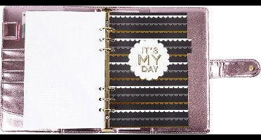 Planner / Bulletjournal, roze, afm 19x23,5x4 cm, ringband, 1 stuk
