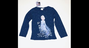 Disney Frozen longsleeve - Nature is Magical - donkerblauw - maat 122/128 (8 jaar)