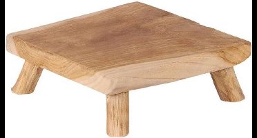 onderzetter teak vierkant - serveerschaal - plateau - 15 x 15 cm