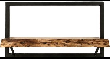 Wandplank Levels Live Edge - 56x32 cm - acacia/ijzer