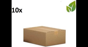 Gerecycled - 10 stuks - Verzenddoos - 200 x 140 x 60 mm - bruin