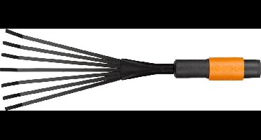 Fiskars Quikfit Bladhark - Kleine hark - Ideaal voor smalle Plantbedden - Tuingereedschap