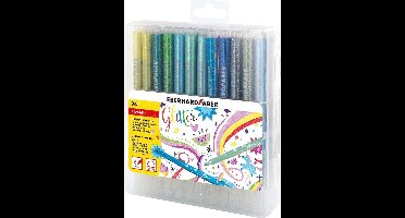Viltstiften EFA glitter assorti opbergetui á 24 kleuren EF-551024