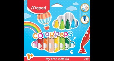 Color'peps goed uitwasbare viltstift Maxi x 12