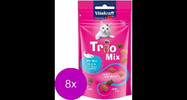 Vitakraft Trio Mix - Kattensnack - Vis - 8 x 60 g
