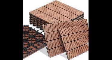 WPC Vlondertegel - Set van 11 Klassiek 30x30cm - Terracotta